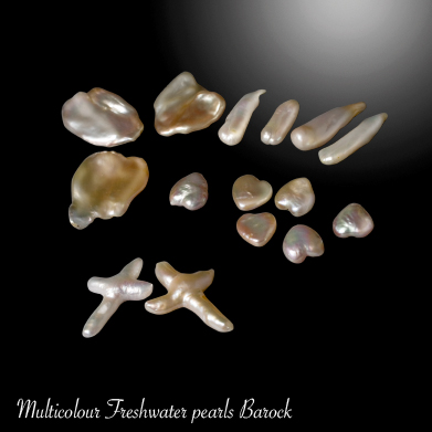 Multicolour Freshwater pearls